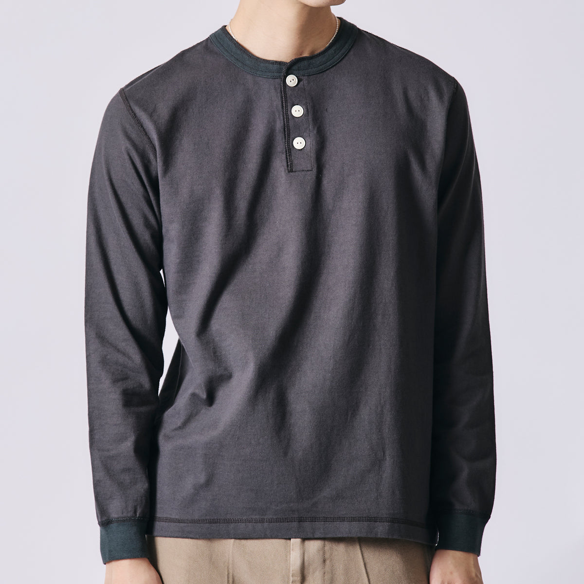 STANDARD” 14/- COZUN Henry Neck L/S T-shirt BR-3044 – BARNS OUTFITTERS