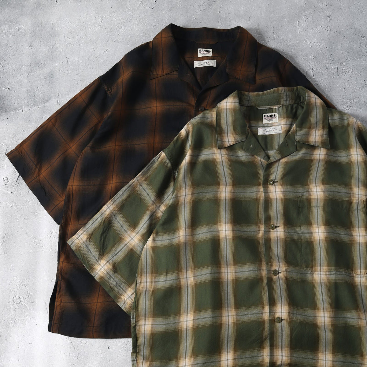 Ombre Check S/S Shirt 【Shuttle notes】 BR-24201 – BARNS OUTFITTERS