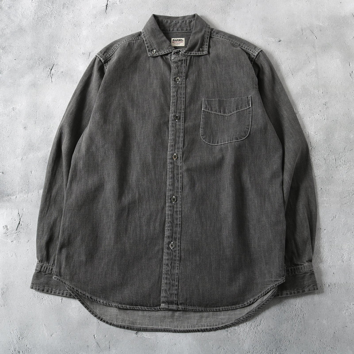 トップス HAND ROOM 8oz DENIM BUTTON DOWN SHIRTS HAND ROOM 8oz Denim Button Down Shirt – Leather Healer