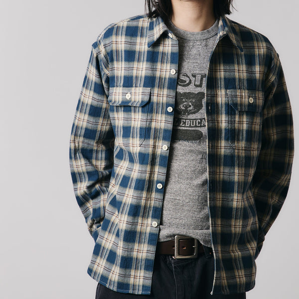 Cotton Flannel L/S Shirt 【Shuttle notes】 BR-26370