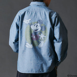 
                  
                    Load image into gallery viewer 【Mickey Mouse】40&amp;#39;s Indigo Naval L/S Shirt【Special Item】BR-25340
                  
                