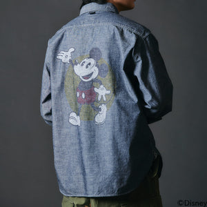 
                  
                    Load image into gallery viewer 【Mickey Mouse】40&amp;#39;s Indigo Naval L/S Shirt【Special Item】BR-25340
                  
                