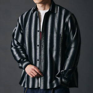 
                  
                    Load image into gallery viewer Shaggy Stripe L/S Shirt BR-25325
                  
                