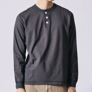 
                  
                    Load image into gallery viewer “STANDARD” 14/- COZUN Henry Neck L/S T-shirt BR-3044
                  
                