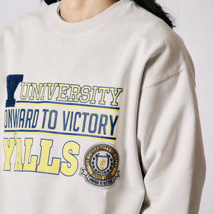 
                  
                    Load image into gallery viewer 【Pigment Dye】Athletic Crewneck Print Sweatshirt【Y&amp;#39;ALLS】BR-25462
                  
                