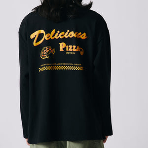 
                  
                    Load image into gallery viewer 10/- 90&amp;#39;s Heavy Weight L/S Print T-shirt【Delicious PIZZA】BR-25407
                  
                