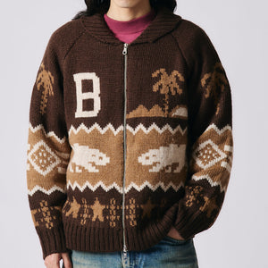 
                  
                    Load image into gallery viewer Zip Up Cowichan Cardigan BR-25451
                  
                
