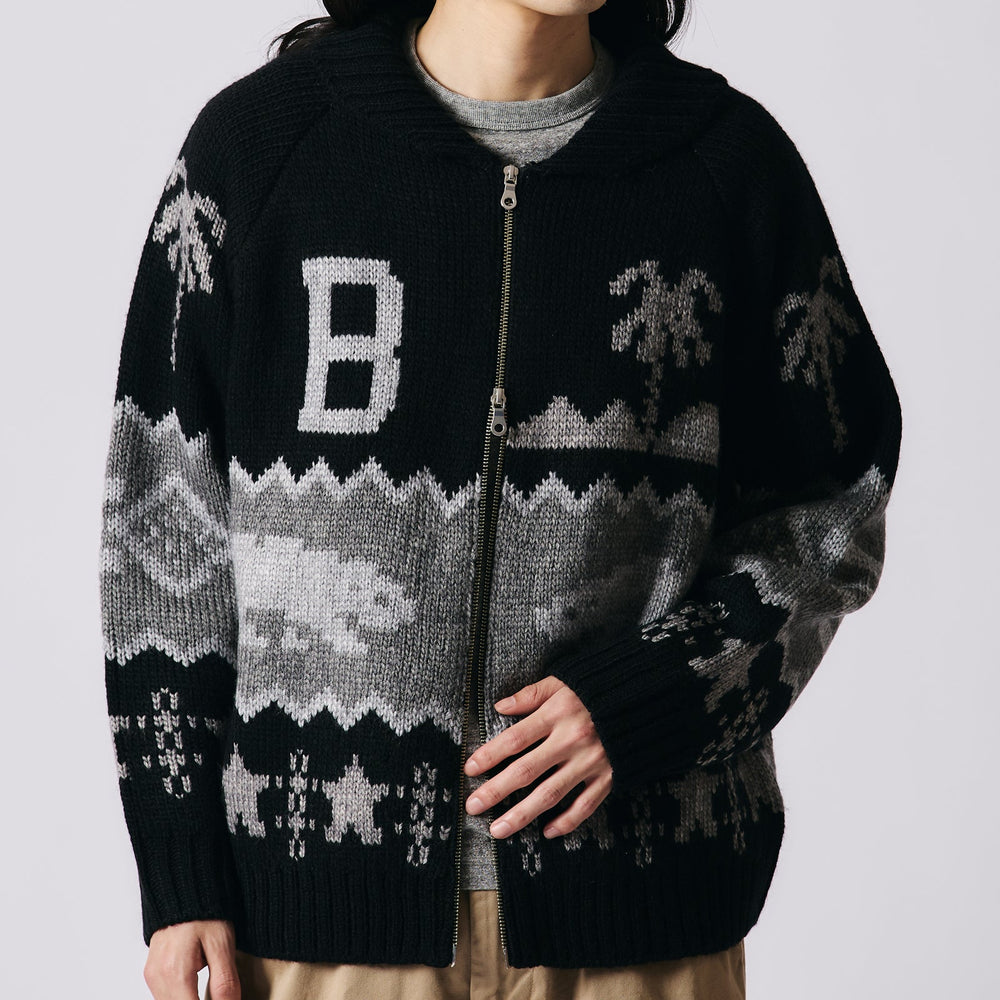 
                  
                    Load image into gallery viewer Zip Up Cowichan Cardigan BR-25451
                  
                