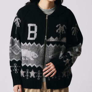 
                  
                    Load image into gallery viewer Zip Up Cowichan Cardigan BR-25451
                  
                