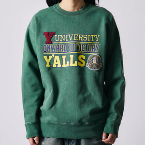 
                  
                    Load image into gallery viewer 【Pigment Dye】Athletic Crewneck Print Sweatshirt【Y&amp;#39;ALLS】BR-25462
                  
                