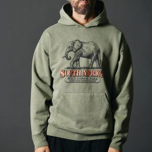 
                  
                    Load image into gallery viewer 【Pigment Dye】Athletic Print Hoodie【Wild Animal Park】BR-24446
                  
                