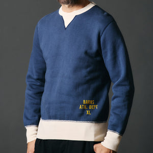 
                  
                    Load image into gallery viewer 30/7 COZUN Switching Rib Print Sweatshirt 【BARNS ATH. DEPT】BR-24418
                  
                