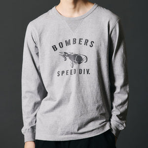 
                  
                    Load image into gallery viewer 14/- COZUN Double V Gusset L/S Print T-shirt【BOMBERS】BR-24407
                  
                