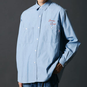 
                  
                    Load image into gallery viewer BARNS OUTFITTERS × BIGMAC Chambray L/S Shirt【Collaboration】BR-25190
                  
                