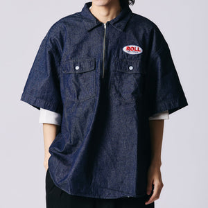 
                  
                    Load image into gallery viewer Worker Half Zip S/S Shirt【ROLL】BR-25210
                  
                