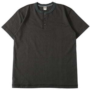 
                  
                    Load image into gallery viewer 【official website exclusive item】“STANDARD” 14/- COZUN Henry Neck T-Shirt【Button Works】BR-8146BW2
                  
                