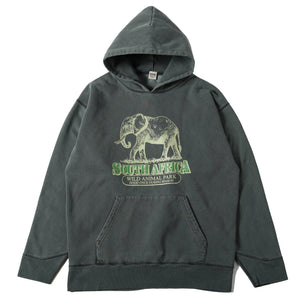 
                  
                    Load image into gallery viewer 【Pigment Dye】Athletic Print Hoodie【Wild Animal Park】BR-24446
                  
                