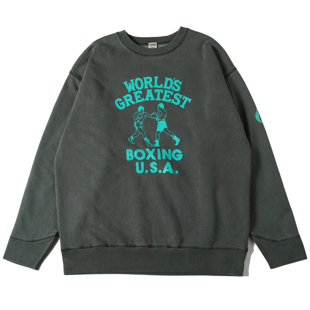 
                  
                    Load image into gallery viewer 【Pigment Dye】Athletic Crewneck Print Sweatshirt【Boxing】BR-24444
                  
                