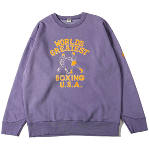 
                  
                    Load image into gallery viewer 【Pigment Dye】Athletic Crewneck Print Sweatshirt【Boxing】BR-24444
                  
                