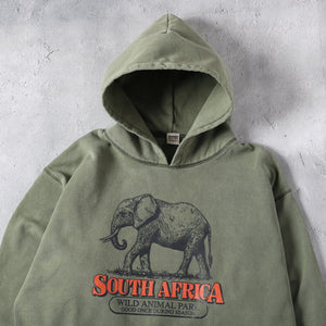 
                  
                    Load image into gallery viewer 【Pigment Dye】Athletic Print Hoodie【Wild Animal Park】BR-24446
                  
                