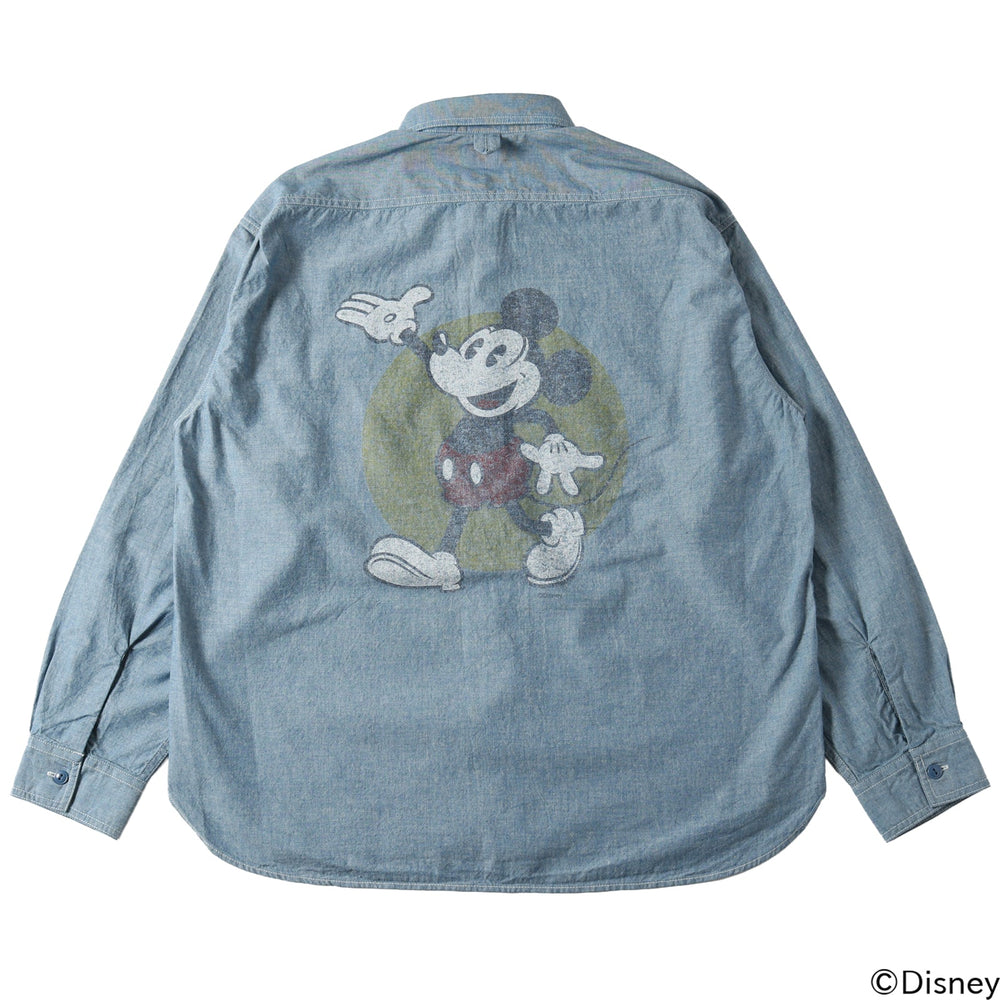 
                  
                    Load image into gallery viewer 【Mickey Mouse】40&amp;#39;s Indigo Naval L/S Shirt【Special Item】BR-25340
                  
                