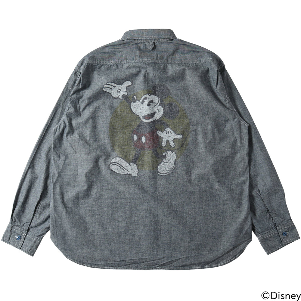 
                  
                    Load image into gallery viewer 【Mickey Mouse】40&amp;#39;s Indigo Naval L/S Shirt【Special Item】BR-25340
                  
                