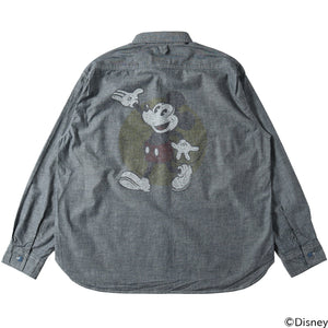 
                  
                    Load image into gallery viewer 【Mickey Mouse】40&amp;#39;s Indigo Naval L/S Shirt【Special Item】BR-25340
                  
                