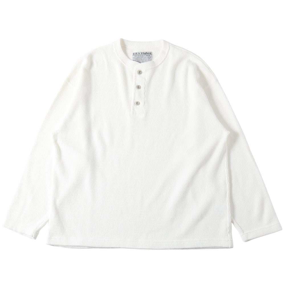 
                  
                    Load image into gallery viewer 【Button Works】Super Heavy Thermal Henley Neck L/S T-shirt【BARNS HIGHEST】BH253001
                  
                