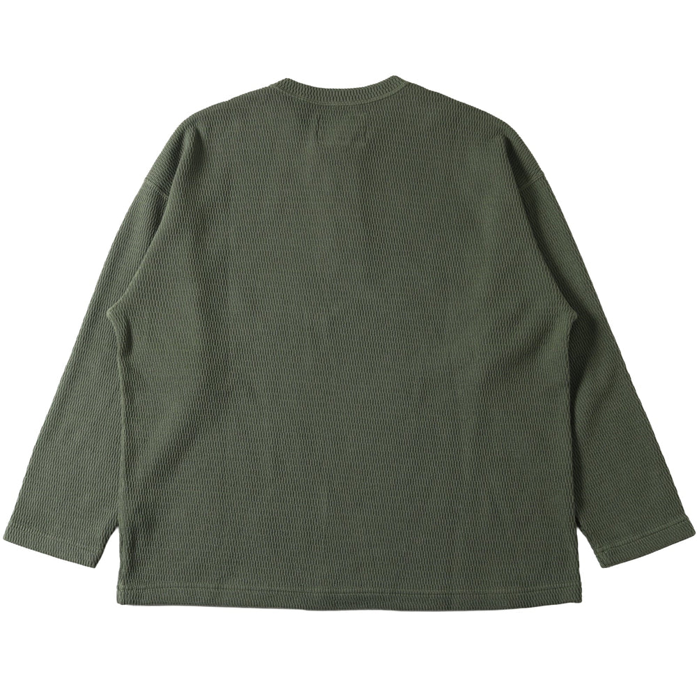 
                  
                    Load image into gallery viewer 【Button Works】Super Heavy Thermal Henley Neck L/S T-shirt【BARNS HIGHEST】BH253001
                  
                