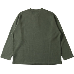 
                  
                    Load image into gallery viewer 【Button Works】Super Heavy Thermal Henley Neck L/S T-shirt【BARNS HIGHEST】BH253001
                  
                