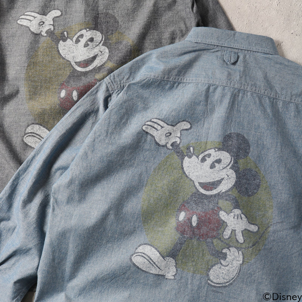 
                  
                    Load image into gallery viewer 【Mickey Mouse】40&amp;#39;s Indigo Naval L/S Shirt【Special Item】BR-25340
                  
                