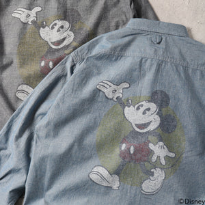 
                  
                    Load image into gallery viewer 【Mickey Mouse】40&amp;#39;s Indigo Naval L/S Shirt【Special Item】BR-25340
                  
                