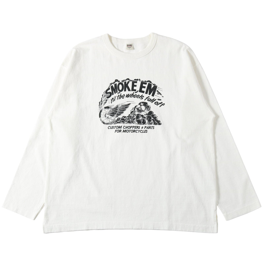 
                  
                    Load image into gallery viewer 10/- 90&amp;#39;s Heavy Weight L/S Print T-shirt【SMOKE &amp;#39;EM】BR-25331
                  
                