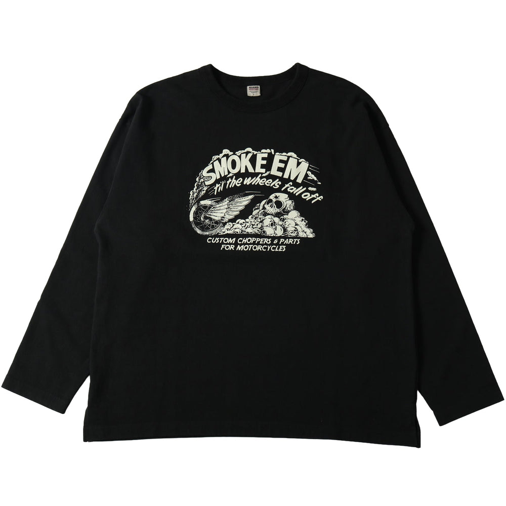 
                  
                    Load image into gallery viewer 10/- 90&amp;#39;s Heavy Weight L/S Print T-shirt【SMOKE &amp;#39;EM】BR-25331
                  
                