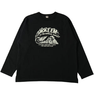 
                  
                    Load image into gallery viewer 10/- 90&amp;#39;s Heavy Weight L/S Print T-shirt【SMOKE &amp;#39;EM】BR-25331
                  
                