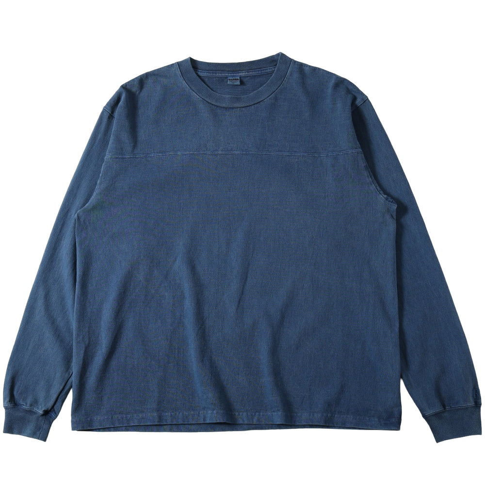 
                  
                    Load image into gallery viewer 【Pigment Dye】14/- G.O.A.T L/S Football T-shirt【Solid Color】BR-25336
                  
                