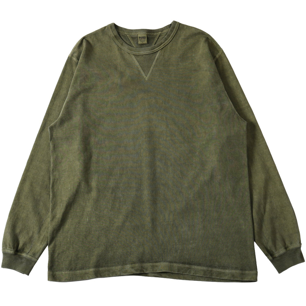 
                  
                    Load image into gallery viewer 【2025 Seasonal Color】“STANDARD” 14/- COZUN  Double-V Gusset Crew Neck L/S T-Shirt【Pigment Dye】BR-3043PG
                  
                