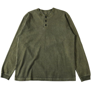 
                  
                    Load image into gallery viewer 【2025 Seasonal Color】“STANDARD” 14/- COZUN Henry Neck L/S T-shirt【Pigment Dye】BR-3044PG
                  
                