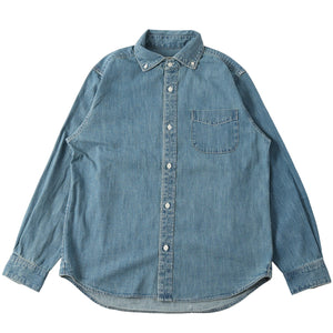 
                  
                    Load image into gallery viewer 8oz Denim Wide Spread Collar B.D. L/S Shirt BR-25338
                  
                