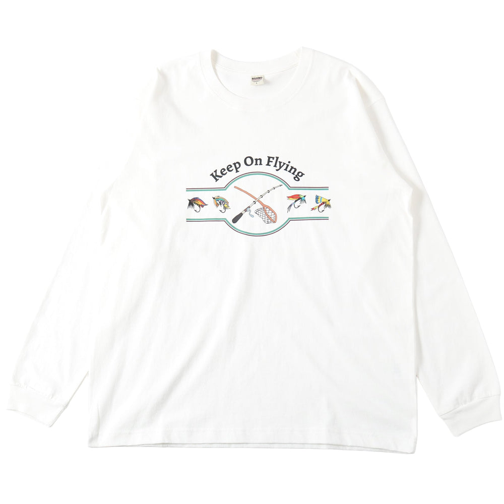 
                  
                    Load image into gallery viewer 16/- HOT-SHOT Print L/S T-shirt 【Keep On Flying】BR-25423
                  
                