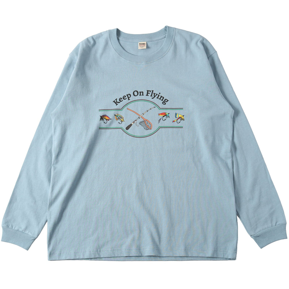 
                  
                    Load image into gallery viewer 16/- HOT-SHOT Print L/S T-shirt 【Keep On Flying】BR-25423
                  
                