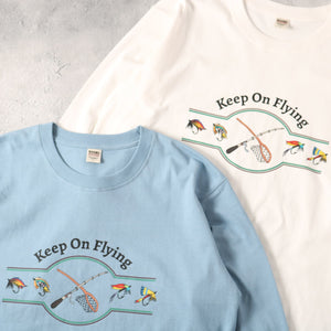 
                  
                    Load image into gallery viewer 16/- HOT-SHOT Print L/S T-shirt 【Keep On Flying】BR-25423
                  
                