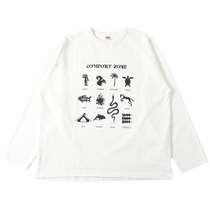 
                  
                    Load image into gallery viewer 10/- 90&amp;#39;s Heavy Weight L/S Print T-shirt【COMFORT ZONE】BR-25406
                  
                