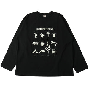 
                  
                    Load image into gallery viewer 10/- 90&amp;#39;s Heavy Weight L/S Print T-shirt【COMFORT ZONE】BR-25406
                  
                