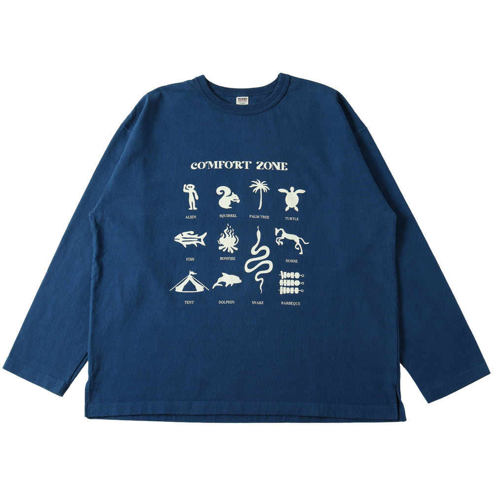 
                  
                    Load image into gallery viewer 10/- 90&amp;#39;s Heavy Weight L/S Print T-shirt【COMFORT ZONE】BR-25406
                  
                