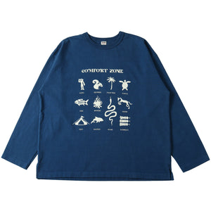 
                  
                    Load image into gallery viewer 10/- 90&amp;#39;s Heavy Weight L/S Print T-shirt【COMFORT ZONE】BR-25406
                  
                