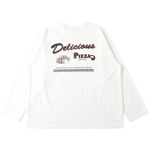 
                  
                    Load image into gallery viewer 10/- 90&amp;#39;s Heavy Weight L/S Print T-shirt【Delicious PIZZA】BR-25407
                  
                