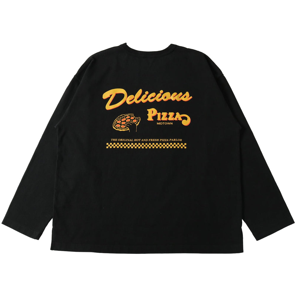 
                  
                    Load image into gallery viewer 10/- 90&amp;#39;s Heavy Weight L/S Print T-shirt【Delicious PIZZA】BR-25407
                  
                
