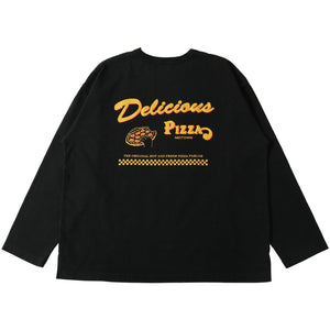
                  
                    Load image into gallery viewer 10/- 90&amp;#39;s Heavy Weight L/S Print T-shirt【Delicious PIZZA】BR-25407
                  
                