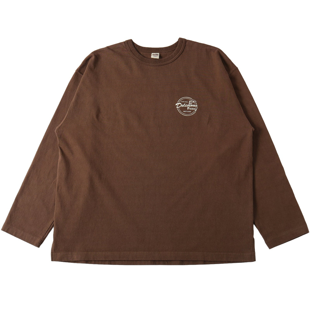 
                  
                    Load image into gallery viewer 10/- 90&amp;#39;s Heavy Weight L/S Print T-shirt【Delicious PIZZA】BR-25407
                  
                